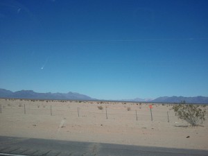 The sandy western Arizona desert landscape.