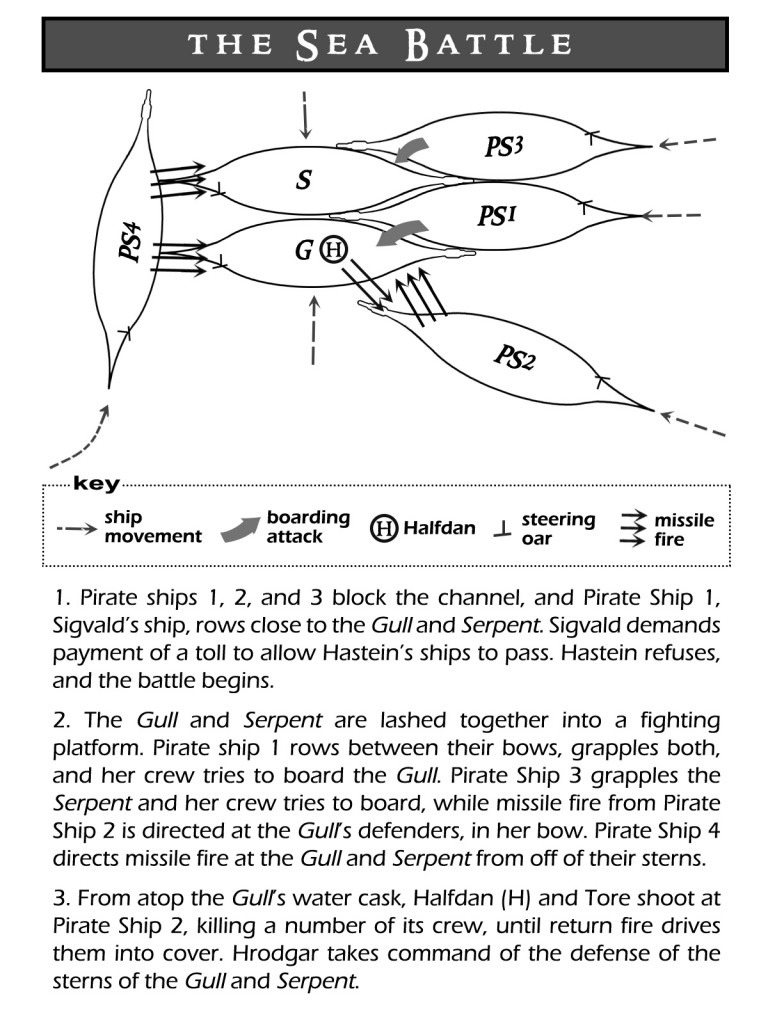 The Long Hunt, sea battle diagram 1